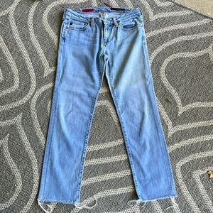 AG Adriano Goldschmied The Stilt jeans size 27 cropped mid rise light blue